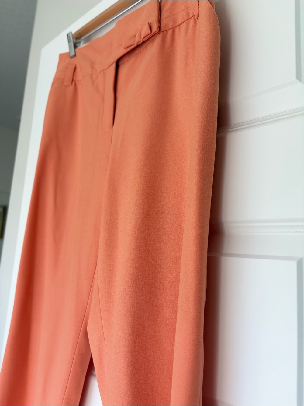 Dalia Coral Peach Women's Straight Leg Pants - Picture 2 of 7